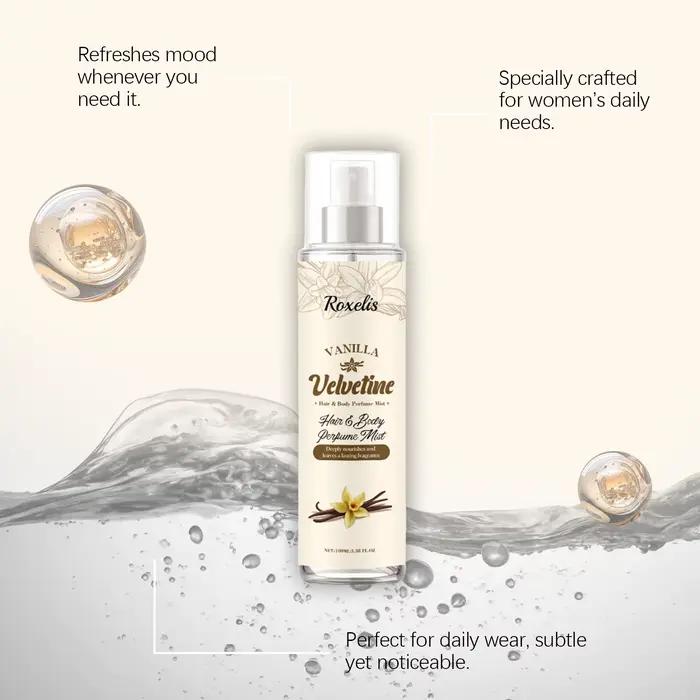 Roxelis 100ml Brume Corporelle Parfumée Vanille Velours