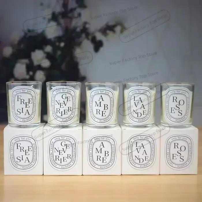 Bougie parfumée transparente romantique, cadeau lumineux, bougies aromatiques, cadeau pour invités, bougies de mariage, pot à bougie