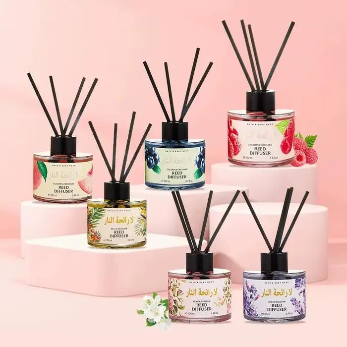 Huile essentielle d'aromathérapie sans flamme, 100ml, huile parfumée de lavande et de Rose avec diff