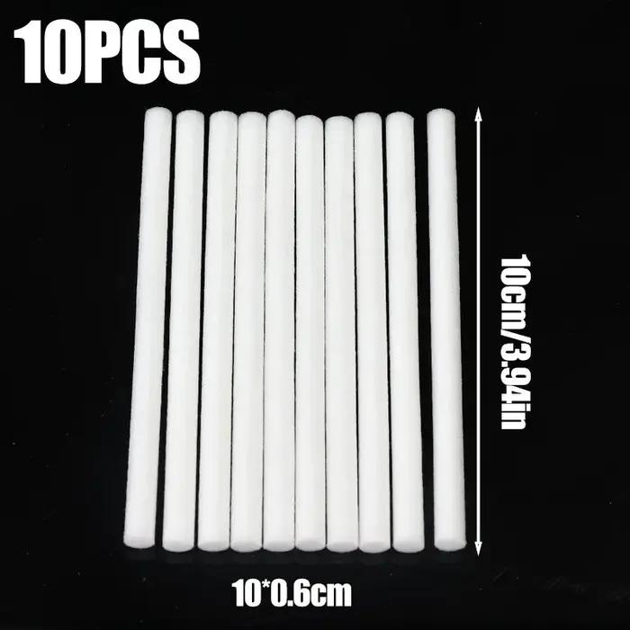10/200 pièces Mini diffuseur d'air portable, recharges de bâtonnets de coton purs pour humidificateur, filtres, coton-tiges pour diffuseur d'arômes alimenté par USB