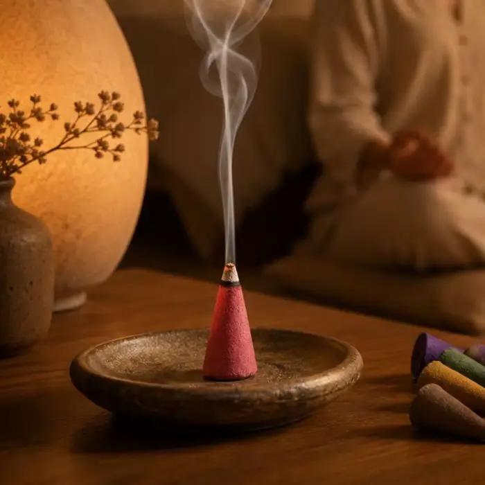 Cônes d'encens parfumés à l'arôme naturel pour le soulagement de l'anxiété
