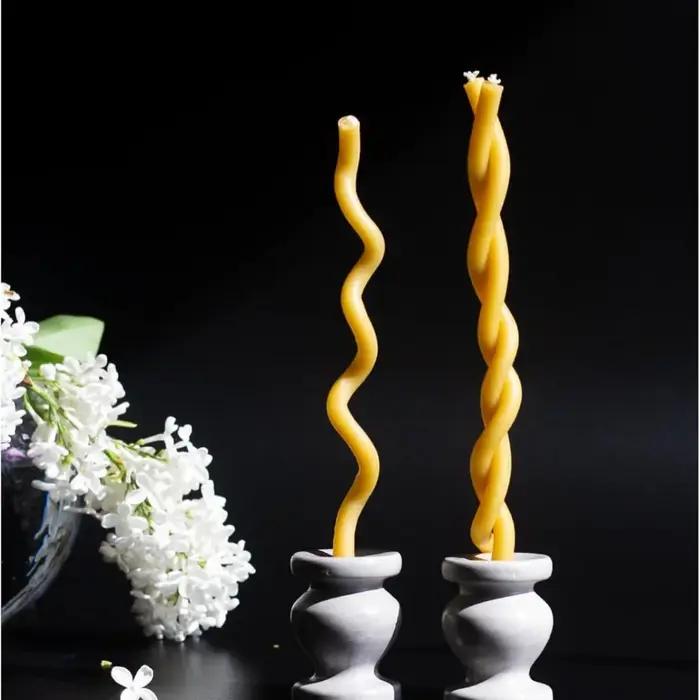 Bougies décoratives en cire d'abeille naturelle pour la décoration de maison, prière, fêtes et ambiance romantique