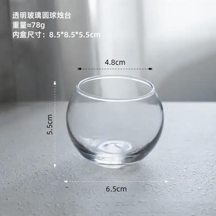 Bougeoir rond en verre européen Simple