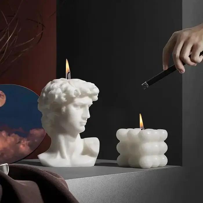 Bougies parfumées en cire de soja style nordique rouge pour la décoration intérieure et les occasions spéciales