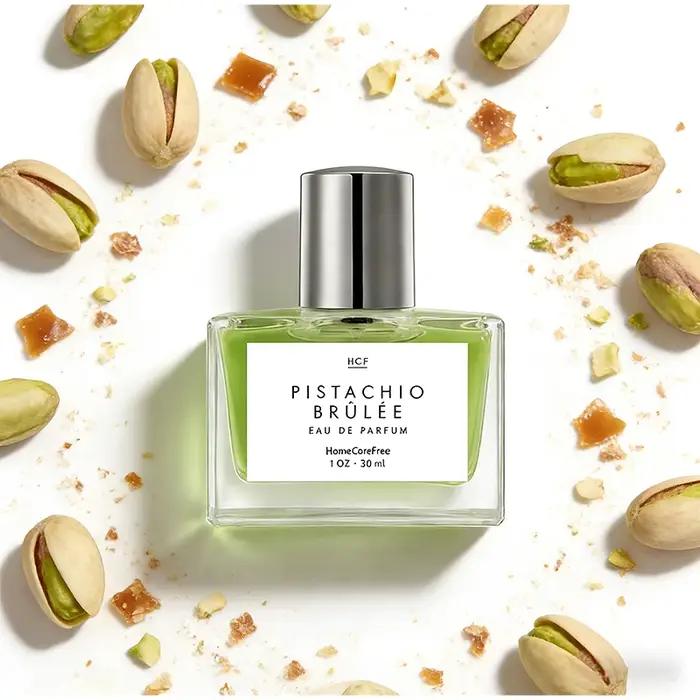 Parfum Gourmand Parisian Chic caramel pistache lait de coco vanille durable femme homme romantique promenade parisienne montmartre atmosphère enveloppante vanille douceur éthique