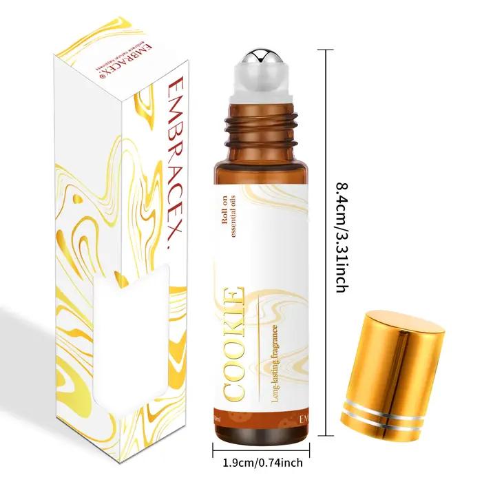 Huiles parfumées Cookie Roller 10 ml, longue durée, huiles de massage pour femmes, soins de la peau, cadeaux de fêtes, soins des ongles, hydratantes