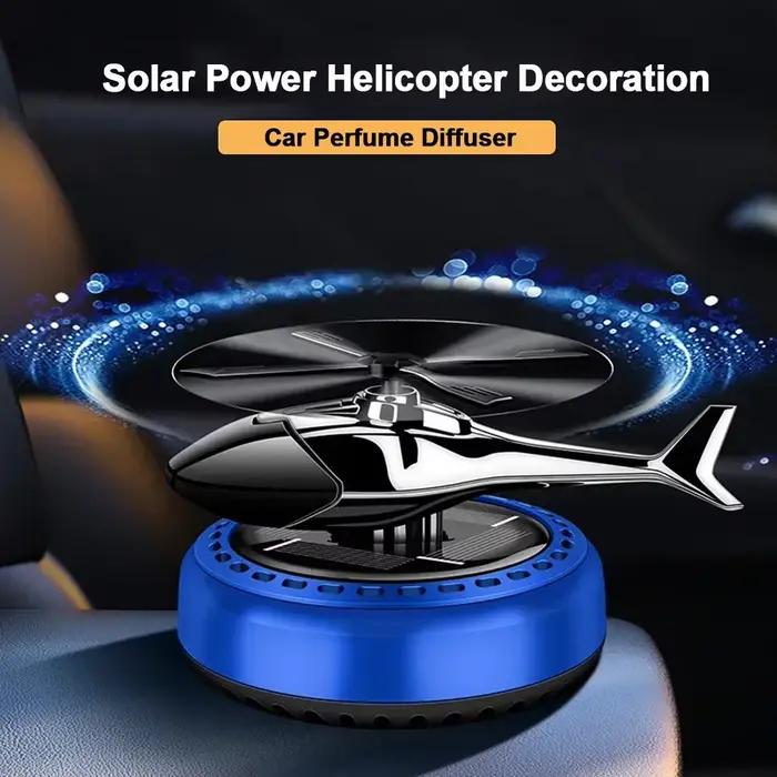 Désodorisant solaire pour voiture, style d'hélicoptère, décoration intérieure de voiture, aromathérapie, accessoires de voiture, diffuseur de parfum rotatif à hélice