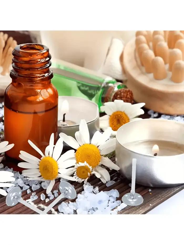 Mèche de bougie pré-avertir à faible fumée avec tôle de métal