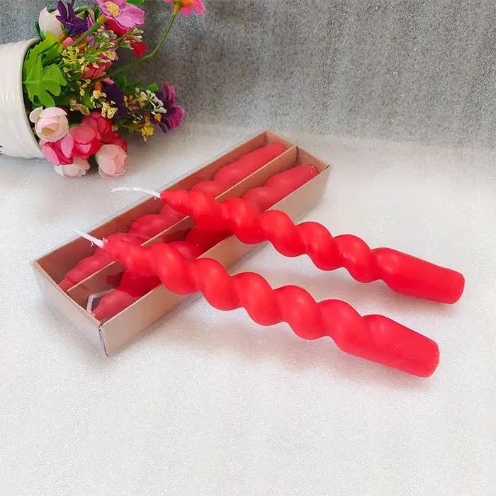 Bougies coniques en spirale non parfumées pour décoration de table mariage anniversaire fêtes occaions spéciales