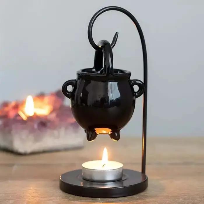 Brûleur d'huile essentielle en céramique pour salon, bureau, yoga, méditation, décoration de maison et cadeau pour occasions spéciales