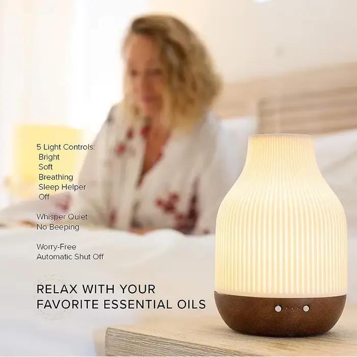 Diffuseur d'huiles essentielles en céramique pour maison bureau et chambre ambiance apaisante aromathérapie qualité de l'air bien-être