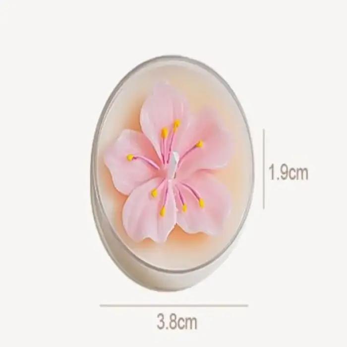Bougie artisanale parfumée à la fleur de pêcher, cire de soja pour aromathérapie, décoration de mariage, anniversaire et événements spéciaux