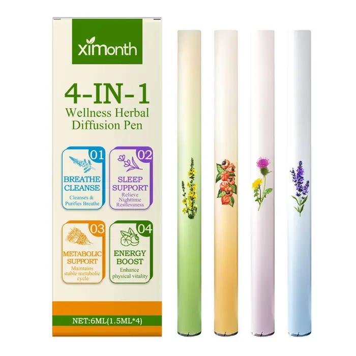 Bâtonnets de combinaison d'herbes naturelles pour diffuseur d'aromathérapie avec quatre saveurs uniques pour bien-être quotidien harmonieux et relaxation durable