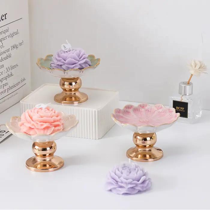 Bougeoirs en céramique hauts, bougeoirs et ornements à double usage pour cadeaux de pendaison de crémaillère de mariage