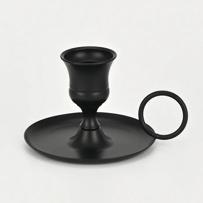 Support à bougie en métal WHPHous ornement avec poignée pour décoration intérieure élégante et romantique occasions spéciales