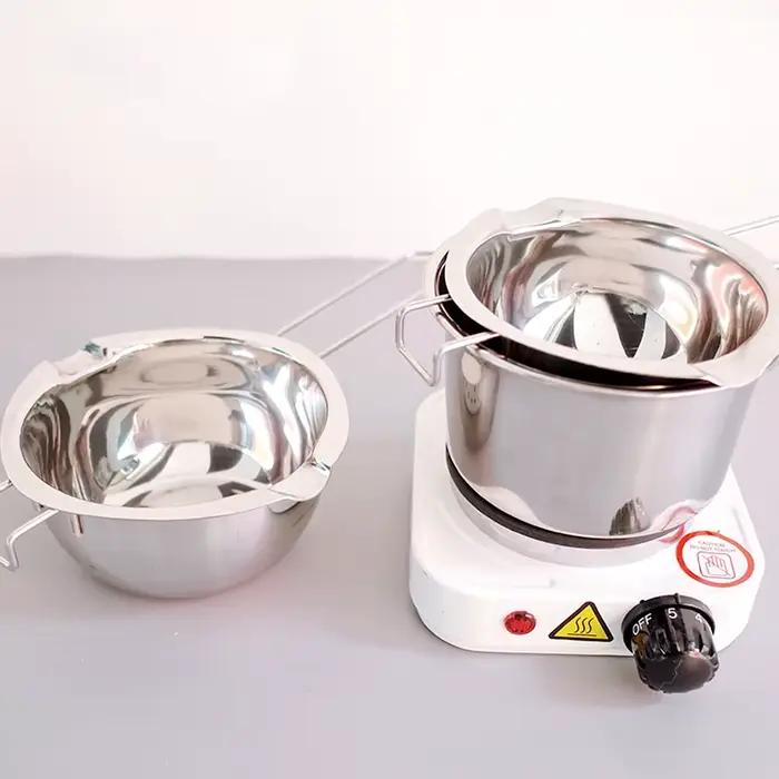Chaudière de fusion de cire de bougie 400/600ml avec poignée résistante à la chaleur pour fabrication de bougies et fondue de chocolat occassions familiales et créatives