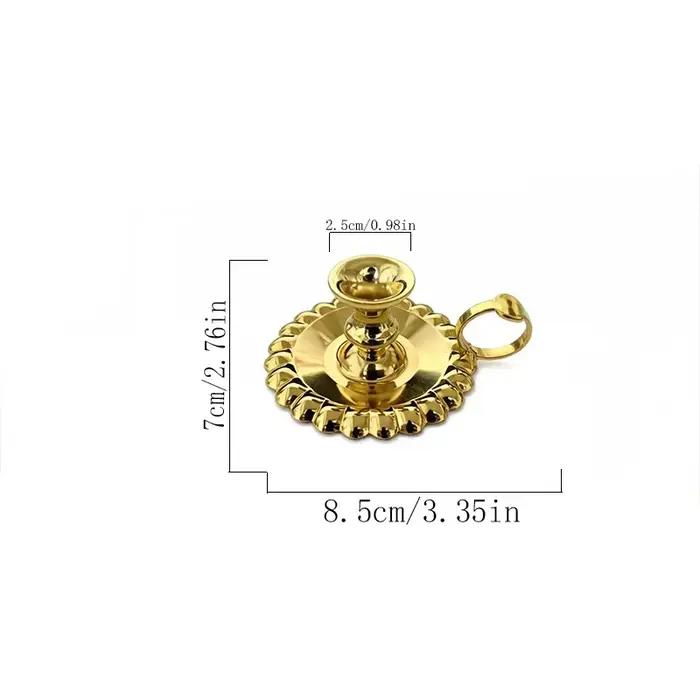 Support de bougie orthodoxe plaqué or fait main avec poignée pour la liturgie religieuse autel domestique dévotion personnelle cadeau chrétien occasions spéciales