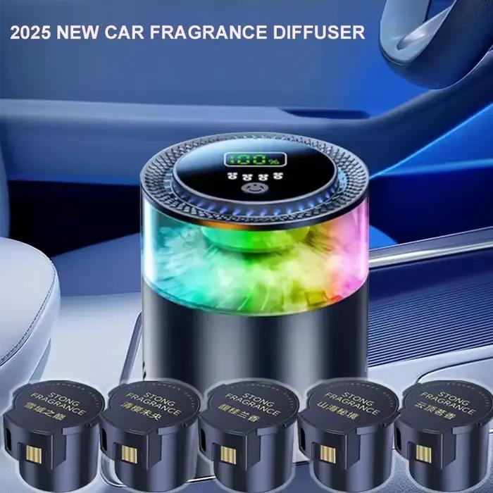 Désodorisant aromatique pour voiture avec lumière ambiante, parfum océan, contrôle intelligent, concentrateur réglable, disponible en différentes couleurs pour améliorer l'atmosphère de votre véhicule et de votre maison