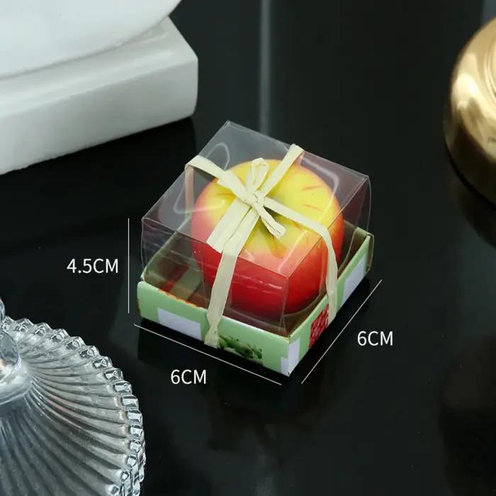 Bougie de noël en forme de pomme, cadeaux de noël, petits cadeaux, ornements créatifs, bougies d'aro