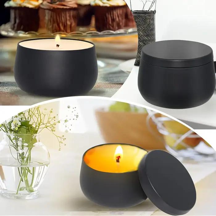 Boîtes de bougies vides en métal de 4oz/8oz avec couvercle