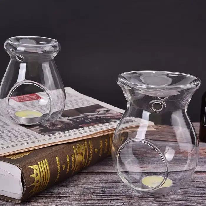 Bougie en verre nordique pour la décoration intérieure, degré de chaleur, four à huile, support de Eva d'arôme, vase ci-après, décoration de mariage romantique, chandelier