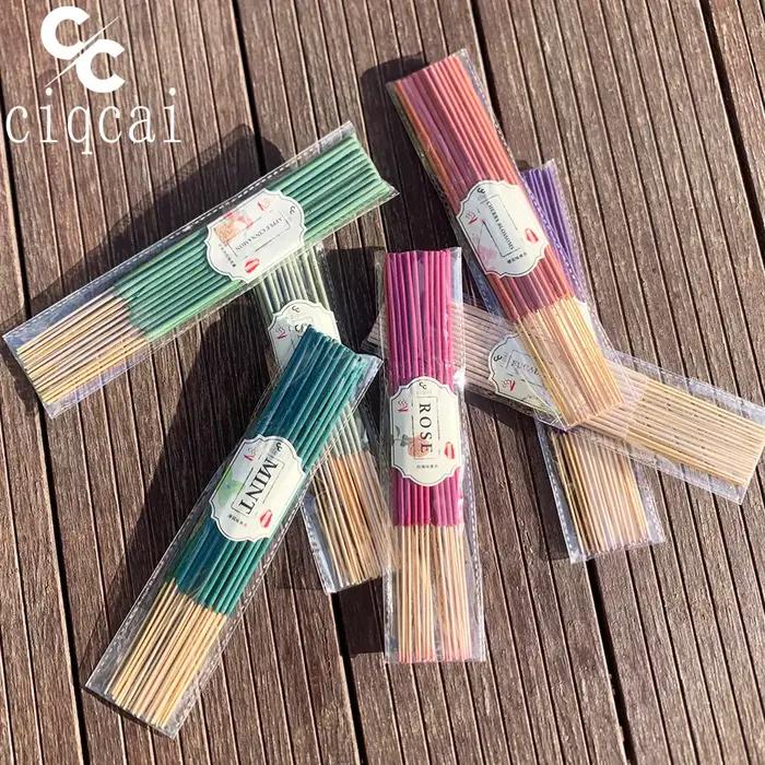 Ensemble de bâtonnets d'encens premium à forte senteur avec 7 parfums différents pour une ambiance apaisante et fraîche à la maison occasions spéciales