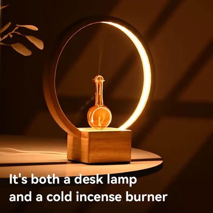 Diffuseur d'huiles essentielles en verre et bois pour ambiance relaxante à domicile bureau spa bien-être