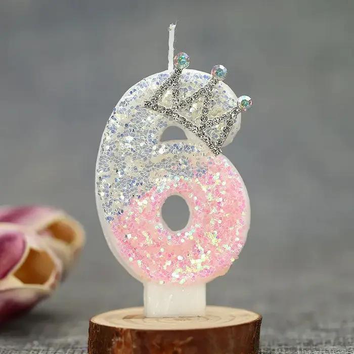 Bougie numérique pour gâteau d'anniversaire de princesse