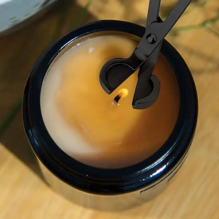Coupe-mèche de bougie polie à portée profonde pour une combustion propre et réduction de la fumée pour amateurs de bougies et passionnés de décoration intérieure