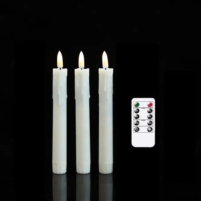 Paquet de 7 pouces de 3 bougies décoratives LED télécommandées