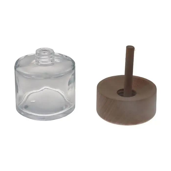 Bouteilles diffuseur de parfum en verre de 50 ml avec bouchon en bois