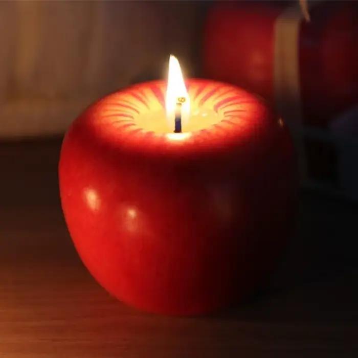 Bougie créative en forme de pomme pour aromathérapie