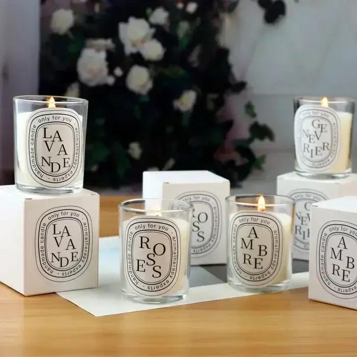 Bougie d'aromathérapie romantique transparente