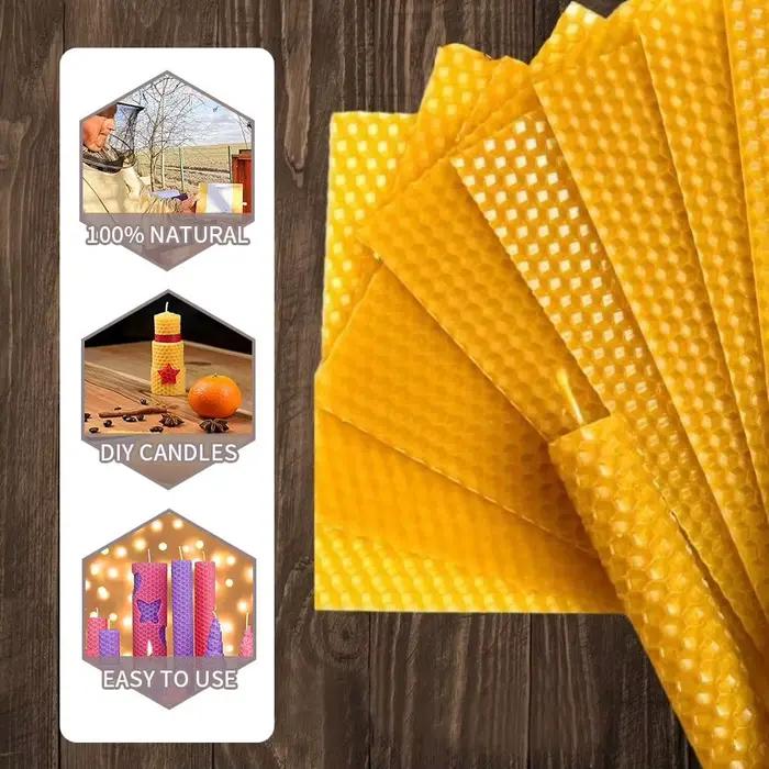 Bougies coniques en cire d'abeille, bougies décoratives de luxe pour la maison, occasions spéciales et cadeaux pour Noël, anniversaire, mariage et fêtes de fin d'année