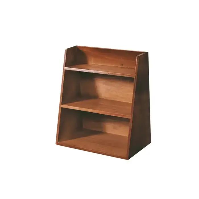 Organisateur de parfum en bois vintage multifonctionnel pour bureau et salon, support de rangement à trois couches, anti-poussière, respectueux de l'environnement, idéal pour offrir en cadeau occasions spéciales