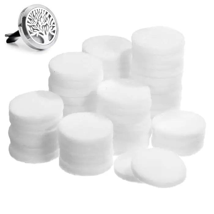50 pièces diffuseur de parfum tampons de coton huile essentielle collier arôme pendentif remplacements désodorisant accessoires intérieurs