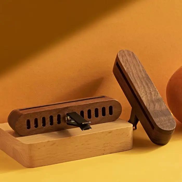 Diffuseur de parfum pour voiture en bois, clip diffuseur d'aromathérapie, diffuseur en bois, accessoires décoratifs pour voiture, système de ventilation automobile