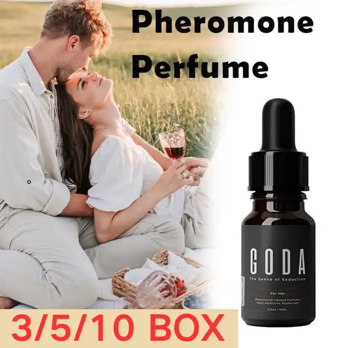 3/5/10 BOX GODA Le Sens de la Séduction Parfum romantique longue durée à la senteur de Jasmin et de Rose - Design compte-gouttes Emballage exquis