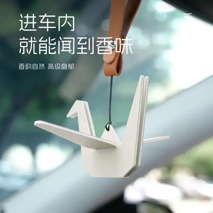 Diffuseur de parfum de grue Origami pendentif décoration rétroviseur intérieur accessoire suspendu sans parfum pour voiture cadeau symbolique occassions spéciales