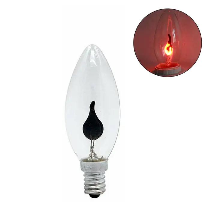 Ampoule de bougie effet flamme LED décoration intérieure vintage E14 gris clair jaune clair vert clair lumiere scintillante pour décoration maison chambre salon