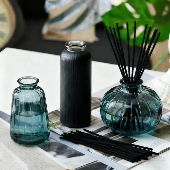 Bâtonnets diffuseurs en rotin noir, 50 pièces, L19/22/25/30/40cm D3/4/5mm, bâtonnets de remplacement pour huile essentielle d'aromathérapie