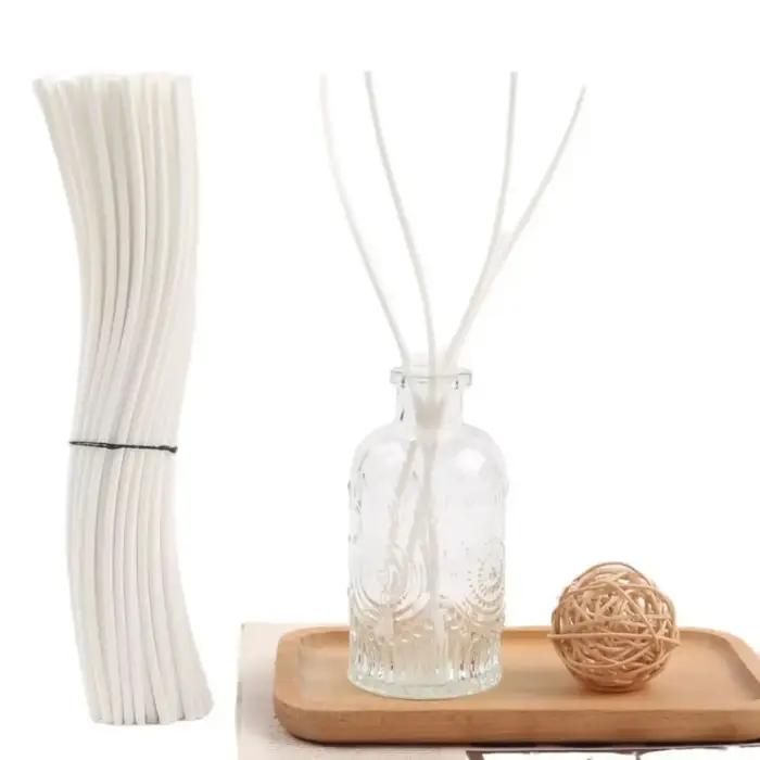 30 bâtonnets diffuseurs de 3 mm x 28 cm, recharge de parfum, bâtonnets en fibre noire épais pour diffuseurs d'huiles essentielles