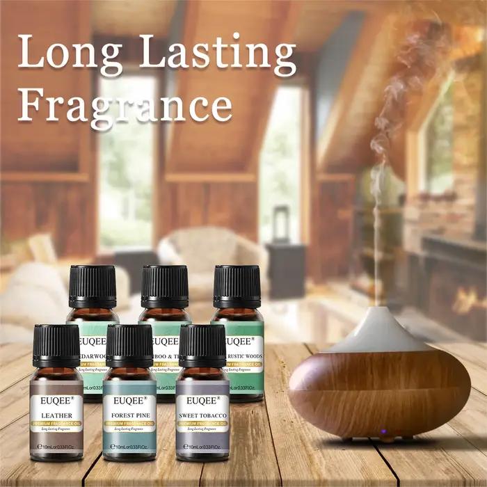 EUQEE Coffret Cadeau de 6 Huiles Essentielles pour Hommes – Bois de Santal