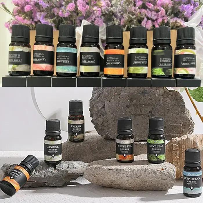 17 saveurs 10ml huile essentielle pour diffuseur d'arôme humidificateur d'air maison soluble dans l'eau lavande Rose désodorisants de voiture recharge de parfum