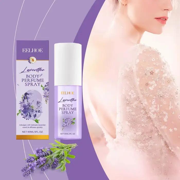 EELHOE Spray corporel aromathérapeutique à la lavande, parfum léger et durable, agréable parfum de lavande, spray parfumé aux fleurs fraîches