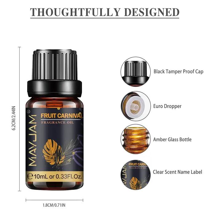 MAYJAM huile parfumée pour humidificateur diffuseur bougie faisant vanille musc Dragons sang gomme à bulles brise de mer bébé poudre arôme
