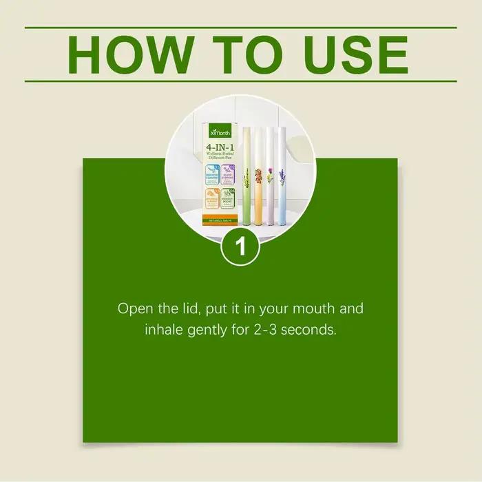 Stylo Désodorisant Relaxant Sensoriel pour une Respiration Claire, Parfum Rafraîchissant pour l'Esprit, Diffuseur d'Aromathérapie, Stylo Nettoyant pour les Poumons
