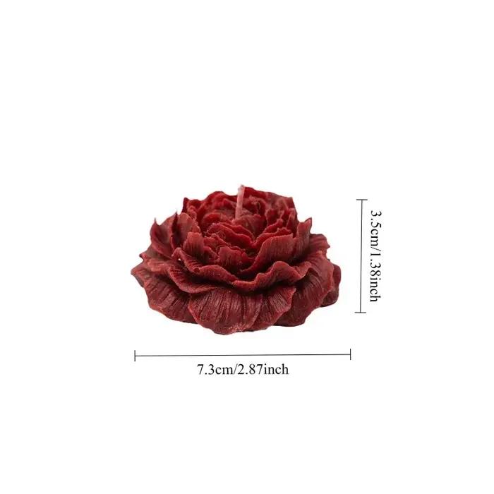 Bougie basse température cire pivoine Rose coeur