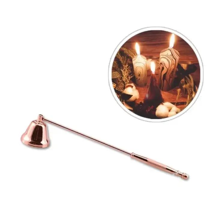 Coupe-mèche en acier inoxydable noir pour bougies extincteur de cire manuel accessoire arts-créatifs artisanat occasionnel artisanat maison soin et maintenance des bougies occaions spéciales cadeau romantique familial sophistiqué salon de thé boutique de bijoux