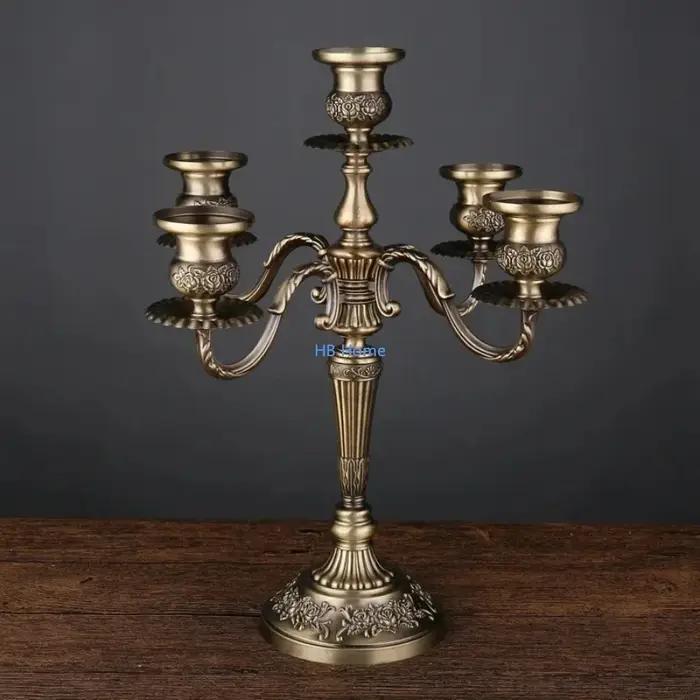 Candélabre vintage en bronze à 5 ou 3 bras